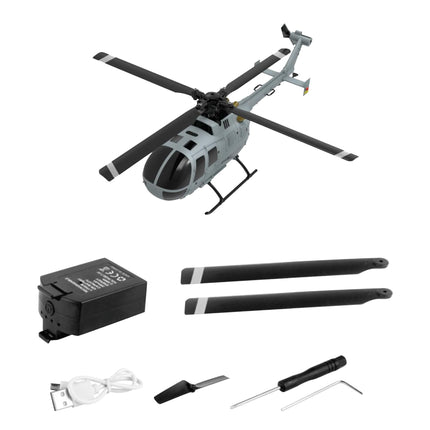 Tālvadības helikopters, 4 kanālu RC helikopters RTF ar bezeleronu dizainu un 6 asu žiroskopu, modulāru akumulatoru, vienas taustiņa pacelšanos/nosēšanos, augstuma noturēšanu, dāvana pieaugušajiem
