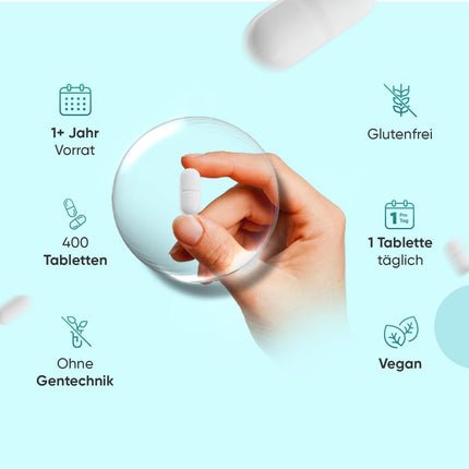 Kalcijs, magnijs, cinks - 400 tabletes 1+ gads - magnijs, D3 vitamīns, K2, bors, selēns, varš - 500 mg kalcija - vegāns - 1 tablete dienā - bez glutēna - alternatīva kapsulām - WeightWorld