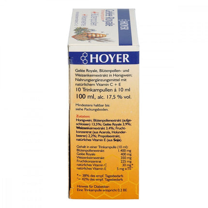 hoyer jelly roy.+bluetenpol.+kviešu k. dzeršanas nometne. 10 x 10 ml