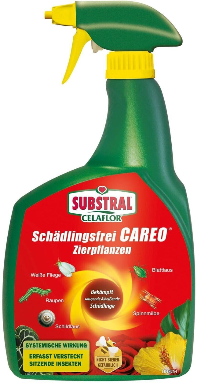 Substral Pest-Free Careo dekoratīvajiem augiem, pret kaitēkļiem, piemēram, laputīm, zvīņkājiem, govju blaktīm, kāpuriem, 800 ml, zaļš