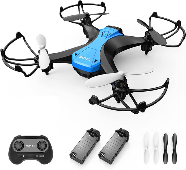 Drons iesācējiem RC mini drons ar divām baterijām 16 minūšu lidojuma laiks iekštelpās RC tālvadības drons 3D apgriešanas augstuma noturēšana RC kvadrokopters ar tālvadības pulti bērniem meitenēm, dēliem, zēniem, rotaļlietu dāvana