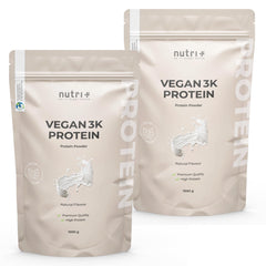 Nutri + vegāns proteīna pulveris Neitrāls bez saldinātājiem + cukura ar 85% proteīna - vegāns proteīna pulveris 1 kg nesaldināts - dabīgs proteīna pulveris