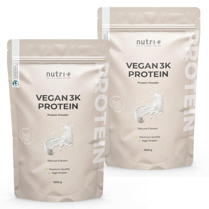 Nutri + vegāns proteīna pulveris Neitrāls bez saldinātājiem + cukura ar 85% proteīna - vegāns proteīna pulveris 1 kg nesaldināts - dabīgs proteīna pulveris