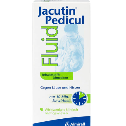 Jacutin Pedicul Fluid, efektīva galvas utu ārstēšanas metode, 10 minūšu šķīdums pret galvas utīm, kāpuriem un gnīdām, piemērots visu vecumu cilvēkiem, 100 ml