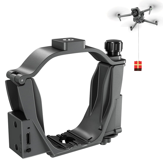LICHIFIT Drone Airdrop sistēma ar 1/4 skrūvju cauruma saskarni DJI Air 3 gaismjutīgajam metējam, transportēšanai, piegādei, kravas atbrīvošanai, nomešanas ierīcei