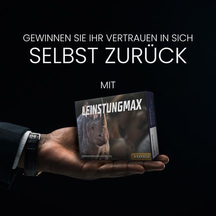 LEINSTUNGMAX Īpaši spēcīgas stiprinoša kapsulas aktīviem vīriešiem. 4 kapsulas ar augstu tīra žeņšeņa ekstrakta devu vīrieša kaislīgo mirkļu tūlītējam atbalstam | 100% dabīgs