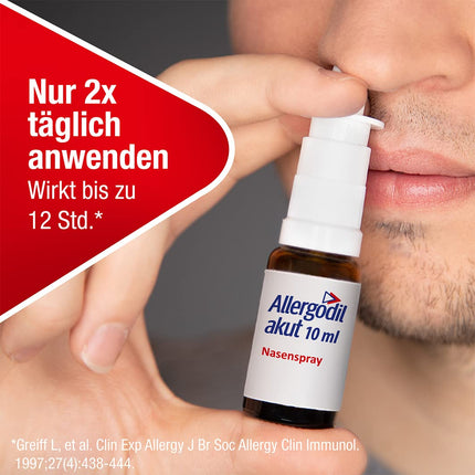 Allergodil akūts deguna aerosols: Azelastīna aerosols siena drudža un nesezonāla alerģiska rinīta ārstēšanai, 1 mg/1 ml šķīdums, 10 ml