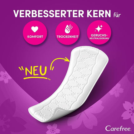 Carefree Plus Large ikdienas ieliktnīši ar svaigu aromātu (1 x 48 gabali), īpaši plati un super absorbējoši, lai acumirklī aizturētu šķidrumu, neitralizē smakas, Plus Large izmērs
