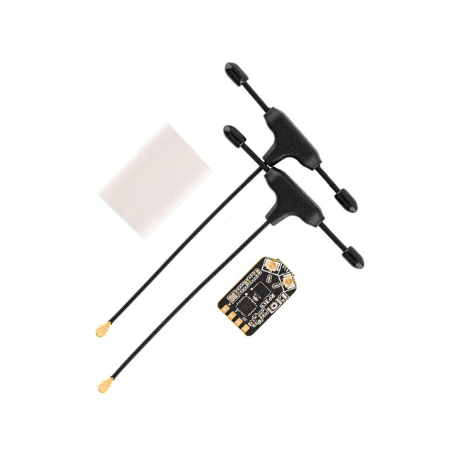 RP3 ELRS FPV uztvērējs - 2,4 GHz ExpressLRS nano uztvērēja drona RX modulis ar 65 mm UFL T antenu FPV dronam, Tiny Whoop fiksēta spārna RC lidmašīnai
