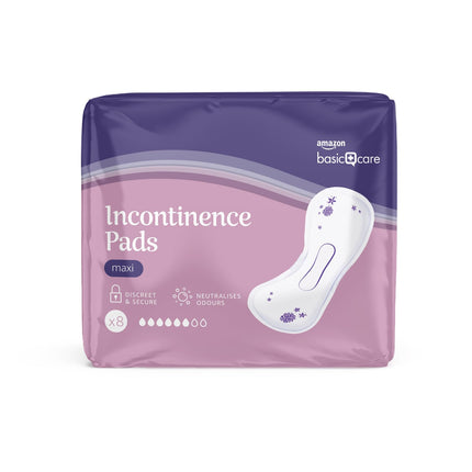 Amazon Basic Care nesaturēšanas ieliktņi Maxi, bez smaržas, 6 iepakojumi pa 8 (48 ieliktņi)