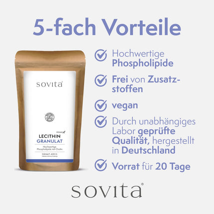 Sovita lecitīna granulas | Dabīgais sojas fosfolipīds | Šūnu veselībai un enerģijai