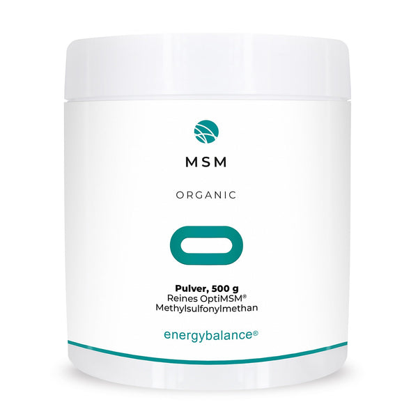 EnergyBalance OptiMSM - 100% tīrs pulveris, augsta deva, dabīgs, metilsulfonilmetāns - bez cukura, bez piedevām - Šveices kvalitāte - 500 g