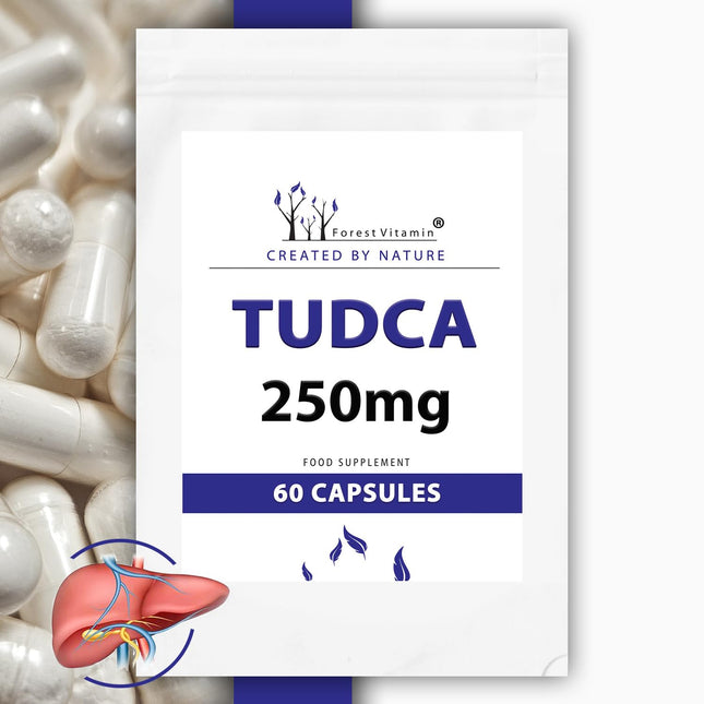 TUDCA - Meža vitamīns TUDCA 250 mg kapsulas - Tauroursodeoksiholskābe - Super aknu atbalsts - Veselība un skaistums (60)
