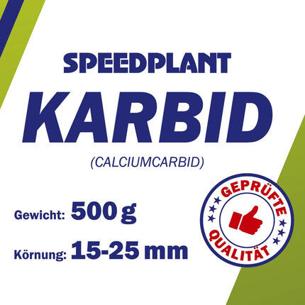 SPEEDPLANT karbīds 1 kg (2 x 500 g) - karbīda šķiedras, lieli cietie akmeņi, graudu izmērs 15–25 mm - 2 kannas