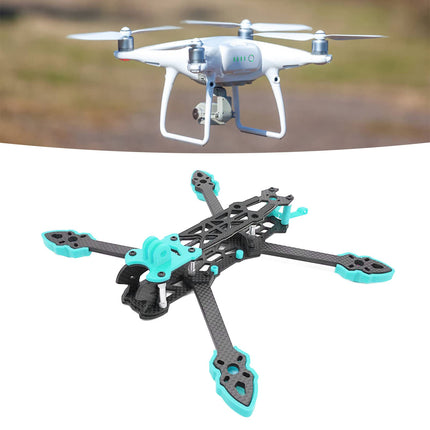 KENANLAN kvadrokoptera rāmja komplekts, FPV sacīkšu drona rāmis profesionāls 225 mm riteņu bāzes oglekļa šķiedras kvadrokoptera rāmis RC dronu piederumiem (zils)