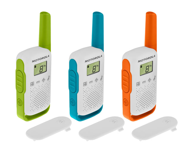Motorola Talkabout T42 trīskāršās PMR radioaparāti (3 gab. komplekts, PMR446, 16 kanāli, diapazons 4 km)
