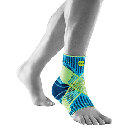 BAUERFEIND potītes atbalsts Unisex, 1 potītes atbalsts sportam, piemēram, futbolam, fitnesam vai skriešanai, novērš sastiepumus, zils, L