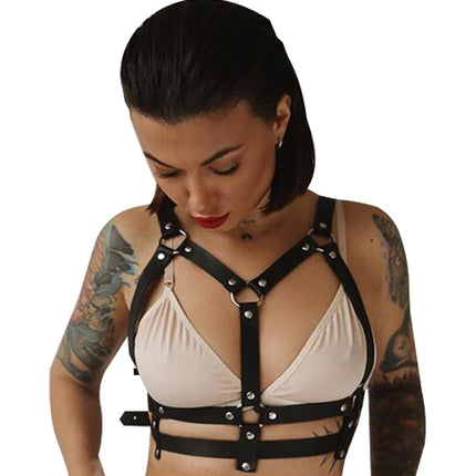 BDSMYEE ādas siksnas, BDSM apakšveļa, krūštura siksnas, seksīgs apģērbs sievietēm, dominatrix, reivs, fetiša apģērbs (F)