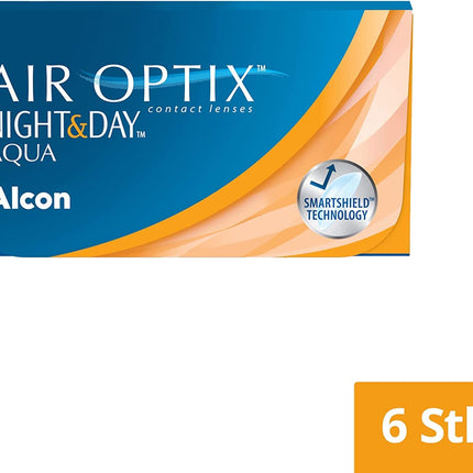 Air Optix Night &amp; Day Aqua mīkstās mēneša lēcas | 6 gabali | BC 8,6 mm | DIAMETRS 13,8 mm | -04,00 dioptrijas