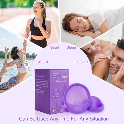 ACWOO menstruālais disks, 2 periodu diski (S+L), hermētiski menstruālie kausiņi, kas izgatavoti no medicīniskas kvalitātes silikona, atkārtoti lietojami diski visām menstruāciju plūsmām - droši sportam un peldēšanai