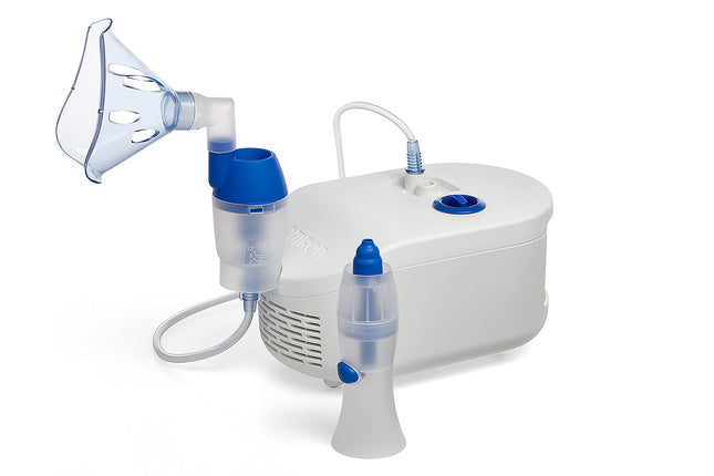 OMRON X102 Total 2-in-1 inhalators ar deguna dušu - inhalators pieaugušajiem un bērniem; efektīvai elpceļu slimību, alerģiju un saaukstēšanās ārstēšanai; ar augstas kvalitātes aksesuāriem