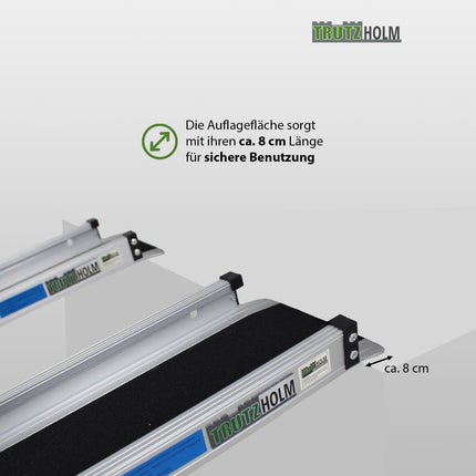 TRUTZHOLM ratiņkrēslu rampas teleskopiskā rampa 120–213 cm piekļuves rampas iekraušanas rampas iekraušanas sliežu pāris | 270 KG | Neslīdošs pārklājums, viegls tekstila somā (213)