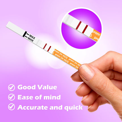 Premom 30 x grūtniecības tests agrīnai lietošanai. Īpaši jutīgs agrīnas grūtniecības tests: grūtniecības tests 10 mSV/ml - grūtniecības agrīna noteikšana 3 minūtēs - izdevīgs iepakojums 30 SST agrīna testa veikšanai.