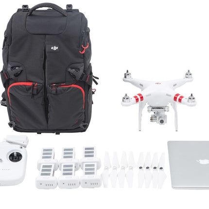 DJI mugursoma Phantom 1, Phantom 2 un Phantom 3 sērijas UAV gaisa kvadrokoptera dronam - melna