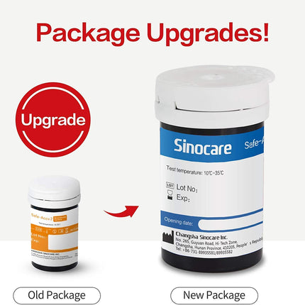 sinocare asins glikozes testa strēmeles Safe ACCU2 (ACCU2 asins glikozes testa strēmeles 200)