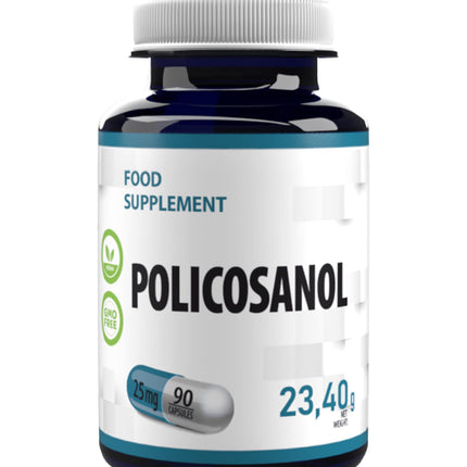 Policosanol 25mg 90 vegāniskas kapsulas, laboratoriski pārbaudītas, bez ĢMO, bez pildvielām vai piedevām