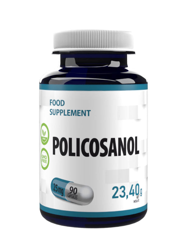 Policosanol 25mg 90 vegāniskas kapsulas, laboratoriski pārbaudītas, bez ĢMO, bez pildvielām vai piedevām