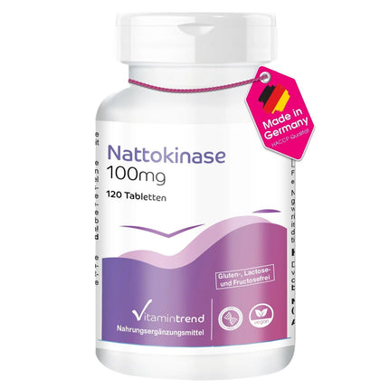 Nattokināze 100 mg - 120 tabletes! 4 MĒNEŠU PIEGĀDE! 2000 FU vienā tabletē — vegāns — augsta deva | Vitamintrend®