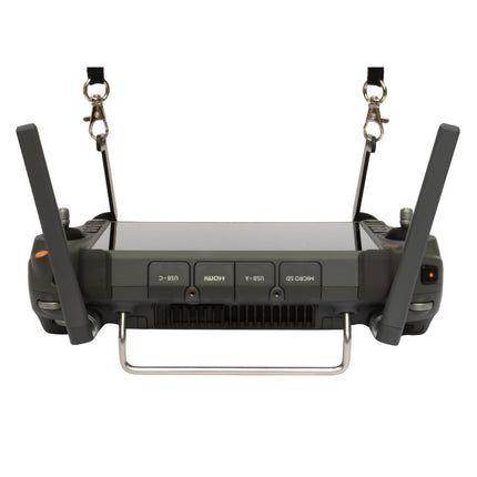 Robotika — plecu siksna DJI RC Plus kontrolierim, neslīdoša horizontāla piekare, ātra montāža, melna anodēta, alumīnijs