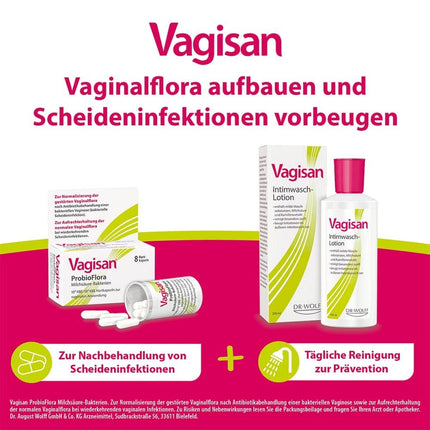 VAGISAN ProbioFlora pienskābes baktēriju vaginālās kapsulas. 8 gabali