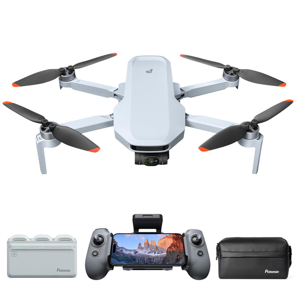 Potensic ATOM 2 GPS drons ar kameru, 4K HDR video, 8K foto, 10 km pārraides diapazons, < 249 g, 3 asu stabilizators, AI sekošanas/AI nakts/ātrās uzņemšanas/vertikālās uzņemšanas režīms, 3 baterijas, 96 minūšu lidojuma laiks, C0, pieaugušajiem