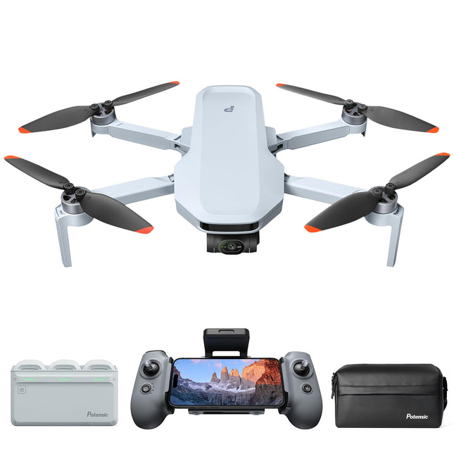 Potensic ATOM 2 GPS drons ar kameru, 4K HDR video, 8K foto, 10 km pārraides diapazons, &lt; 249 g, 3 asu stabilizators, AI sekošanas/AI nakts/ātrās uzņemšanas/vertikālās uzņemšanas režīms, 3 baterijas, 96 minūšu lidojuma laiks, C0, pieaugušajiem