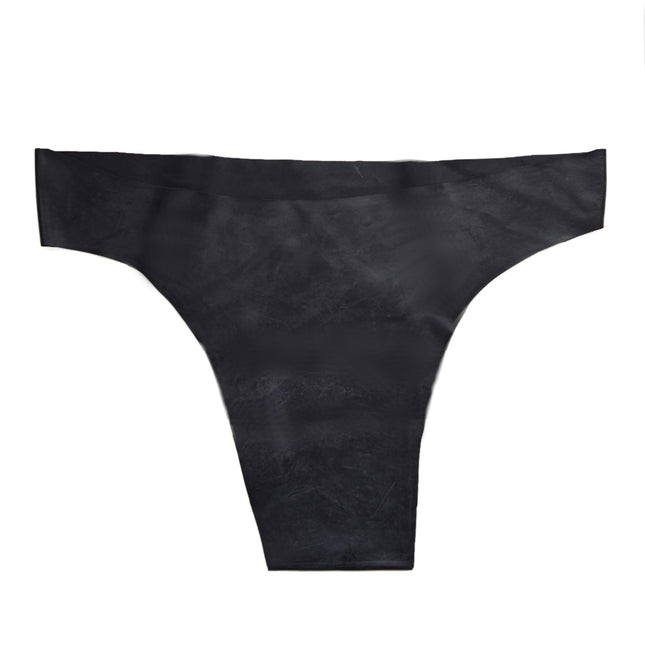 SpecialUnderwear lateksa sieviešu stringi, melni, īpaši karsti - 0,3 mm biezi, izmērs: L