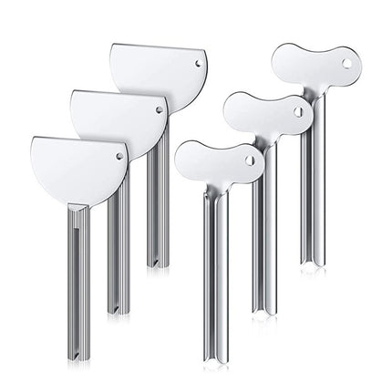 Newaner metāla cauruļu spiede 6 gabali, cauruļu spiede, nerūsējošā tērauda cauruļu spiede, zobu pastas spiede kosmētikai, apavu krēmam, matu krāsai, pigmentiem, piemērota virtuvei, vannas istabai, studijai