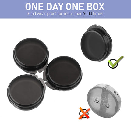 WLLHYF maza tablešu kastīte, 3 iepakojumu mini tablešu organizators, pārnēsājams ceļojumu tablešu konteiners, ikdienas tablešu kastīte, zāles, vitamīnu mencu aknu eļļas uzglabāšanas kaste, soma, maciņš mājas darbiem (1. komplekts)