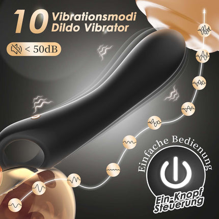 Vibrācijas efekts sievietēm, dildo vibrators, seksa rotaļlieta sievietēm un pāriem, ekstremāls sekss - pārnēsājams masāžas nūjiņš sieviešu seksam ar 10 režīmiem, spēcīgi un klusi vibratori sievietēm, G-punkta klitora stimulēšanai