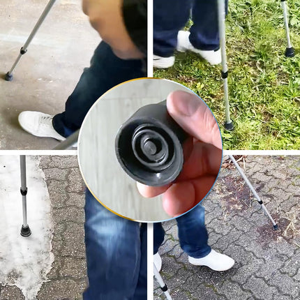 Divu rezerves gumijas kājiņu iepakojums 17 mm un 20 mm. Neslīdošs, pateicoties īstai gumijai ar ielietu metāla disku (17 mm).