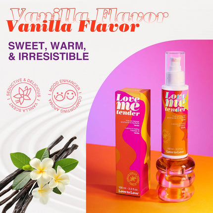 LOVE TO LOVE Love Me Maiga, baudāma un sildoša masāžas eļļa, vaniļa, 100ml