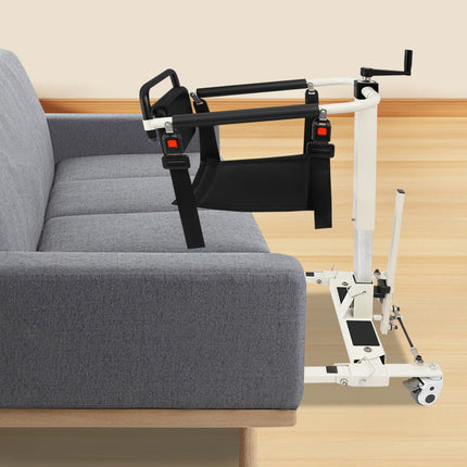 Pacienta pacēlāja pārvietošanas krēsls, pacienta pacēlājs mājām un automašīnai, regulējams sēdekļa augstums 35-70 cm, kravnesība 120 kg, piemērots cilvēkiem ar ķermeņa platumu mazāku par 18,5 collām