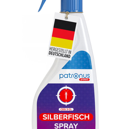 Patronus sudrabzivtiņu aerosols ar tūlītēju iedarbību 500 ml – efektīvs atbaidītājs pret sudrabzivīm un sudrabainajām zivtiņām – ļoti efektīva alternatīva sudrabzivtiņu ēsmai un slazdiem, ar maigu citrusaugļu aromātu