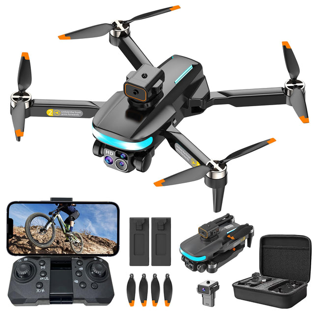 OBEST mini drons ar 4K kameru, tālvadības salokāms WIFI drons, 2 baterijas, 360° šķēršļu apiešana, automātiska atgriešanās, bezgalvas režīms, tālvadības kvadrokopters, bērnu un pieaugušo rotaļlietas un dāvanas
