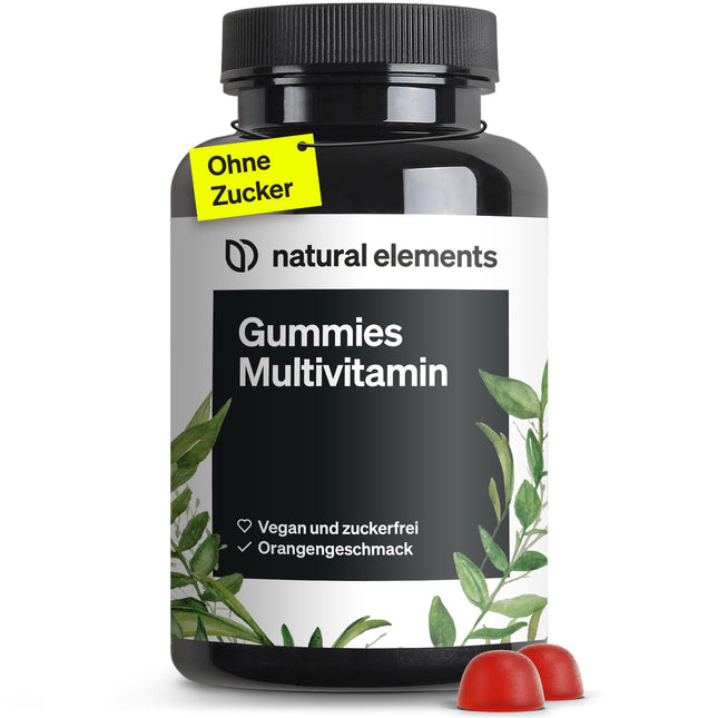 Gummies multivitamīni – 120 augļu gumijas konfektes – dabīga garša – ar 12 vitamīniem un minerālvielām (C vitamīns, D3 vitamīns, biotīns, folskābe, cinks un citi) – ražotas Vācijā un laboratorijā pārbaudītas