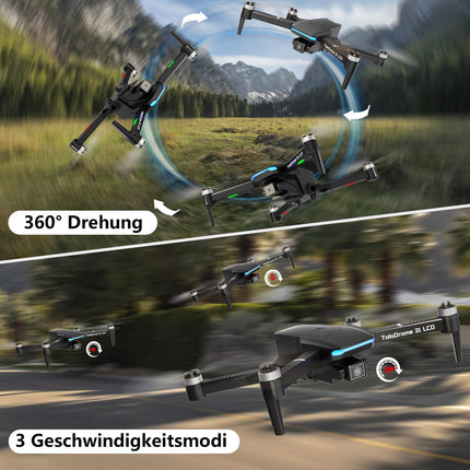 Toladrone drons ar kameras LCD ekrānu, digitālo attēlu pārraidi, tālvadības pulti, FPV drons ar bezkontaktu motoru pieaugušajiem, TD31LCD RC droni iesācējiem
