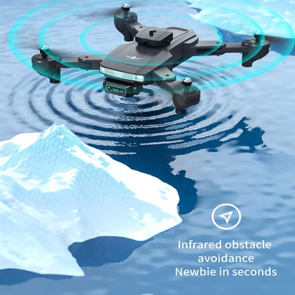 OBEST drons ar 4K kameru, salokāms RC kvadrokopters ar FPV tiešraides pārraidi, 360° šķēršļu apiešana, augstuma noturēšana, 24–30 minūšu lidojuma laiks, 3D apgriešana, bezgalvas režīms, mini drons bērniem un iesācējiem