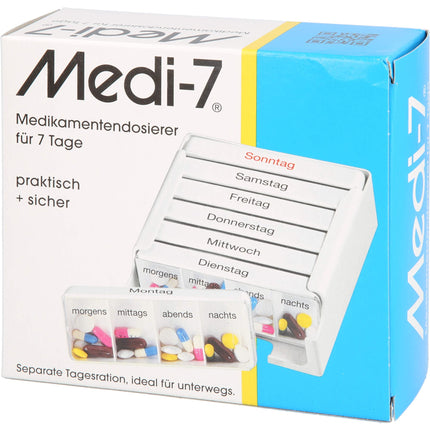 Medi 7 medikamentu dozators 7 dienām, 1 gab. (1 iepakojums)