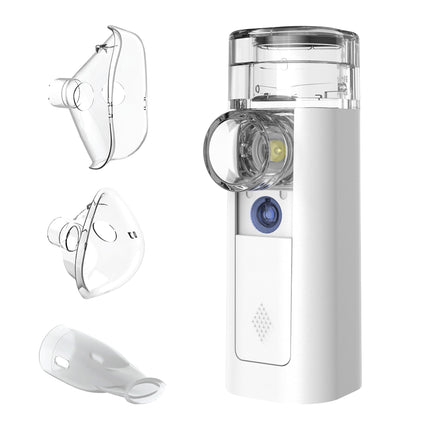 mini Air 360+ izplata OMRON | Pārnēsājams, kluss inhalators pieaugušajiem un bērniem | Inhalators, ieskaitot divas maskas + iemutni | Atvieglojums no klepus un saaukstēšanās | Uzlāde ar Micro USB